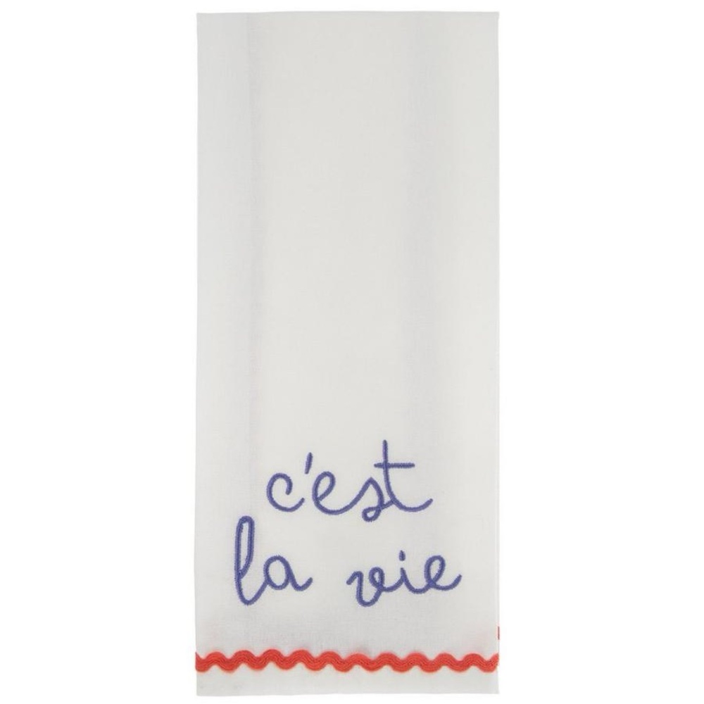 C'est La Vie Kitchen Towel The Spring Shop NWT